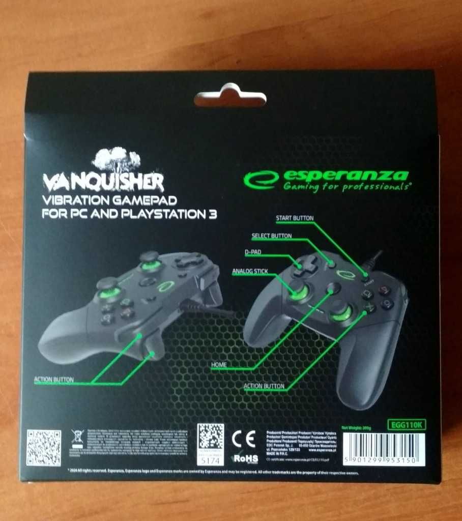 GAMEPAD PC/PS3 USB Esperanza  Vanquisher EGG110K NOWY