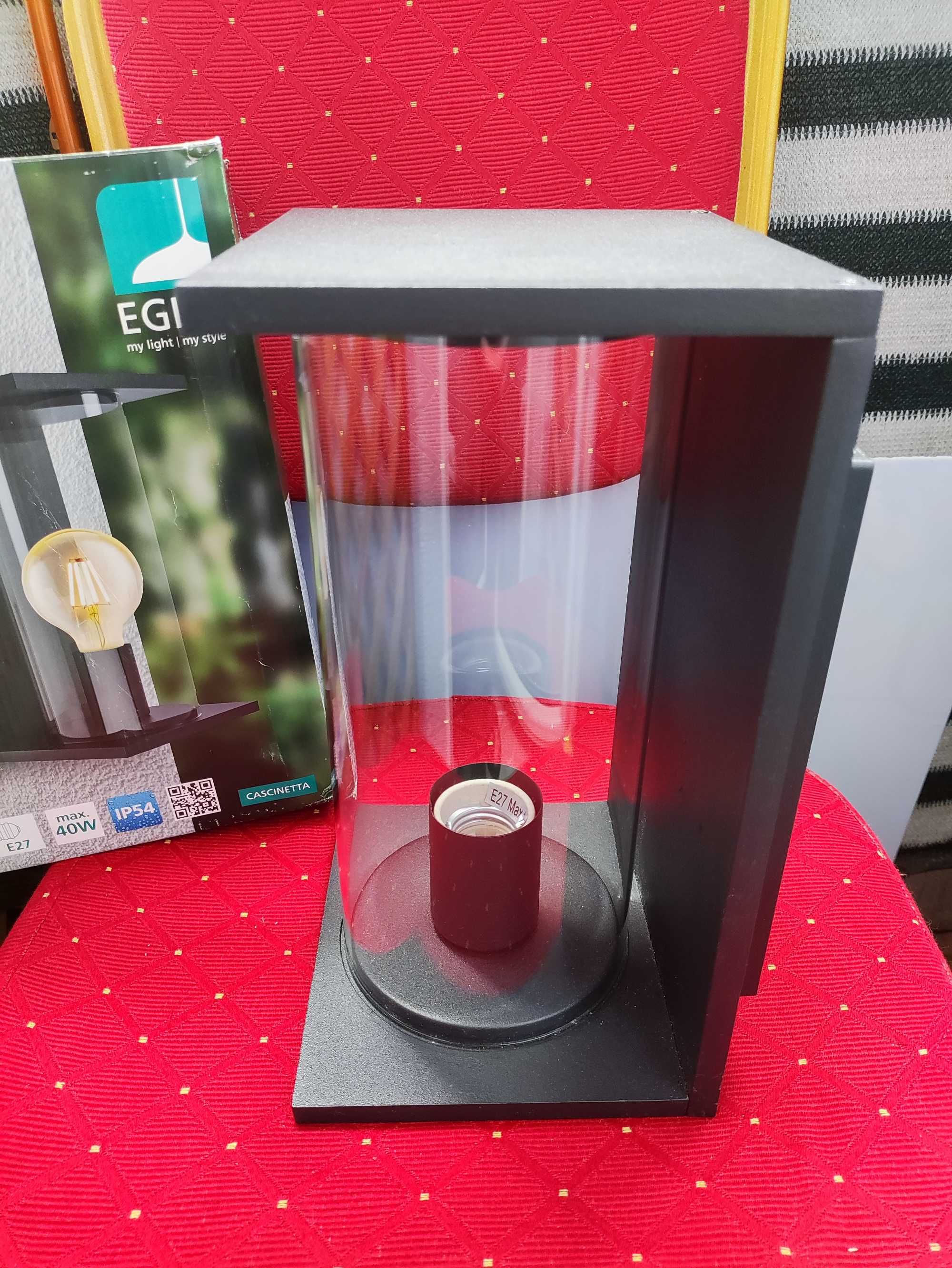 Lampa Ścienna na ścianę Elewacyjna czarna zewnętrzna Eglo Cascinetta