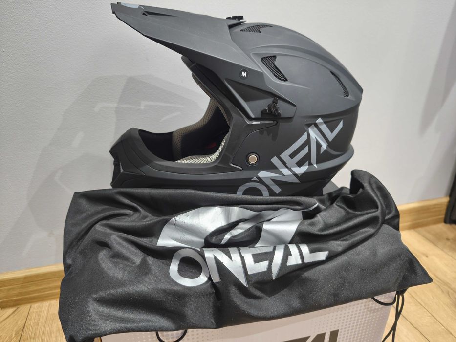Kask O'NEAL sonus helmet solid black M fullface, worek