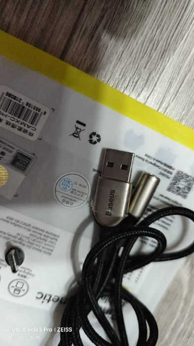 Przewód Baseus magnetyczny+ wtyk USB C i micro usb