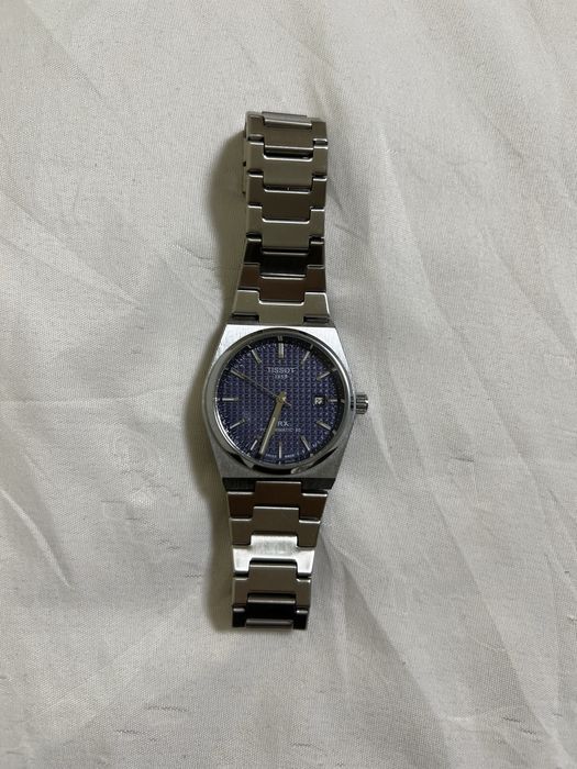 Чоловічий годинник Tissot PRX Powermatic 80, автомат, синій циферблат