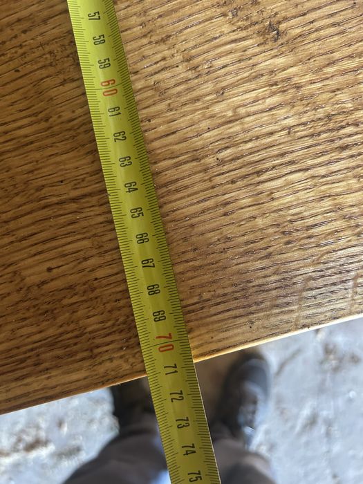 Stół dębowy 3.5cm grubosci 231 cm dlugi nogi metal