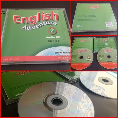 English Adventure 2 - 2x CD - stan ideał.