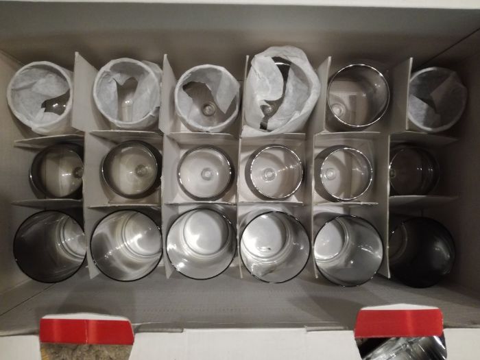 Krosno PLATYNA Komplet szkła 33 szt MET-GLASS nowe KRAKÓW