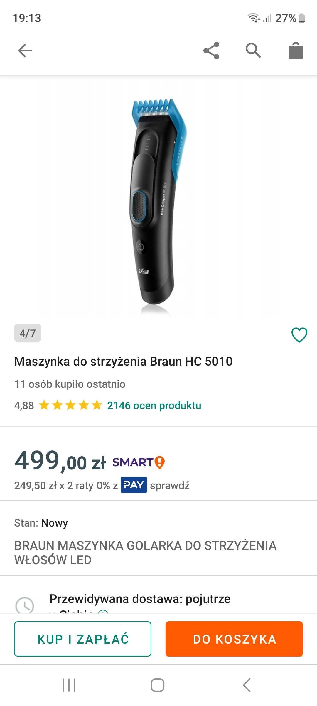 Maszynka do golenia Braun HC5010 Hair Clipper