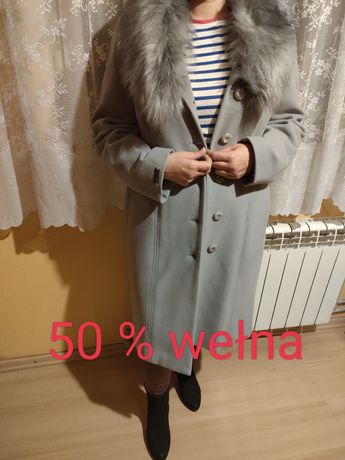 Płaszcz wełna kobieta 50