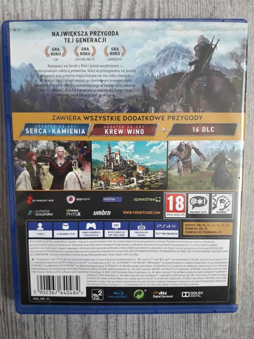 Gra Wiedźmin 3 Dziki Gon Polska Wersja  PS4/PS5 Playstation