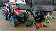 Duży zestaw Bruder Traktor Case IH Optum 300 CVX z Ładowarką Czołową