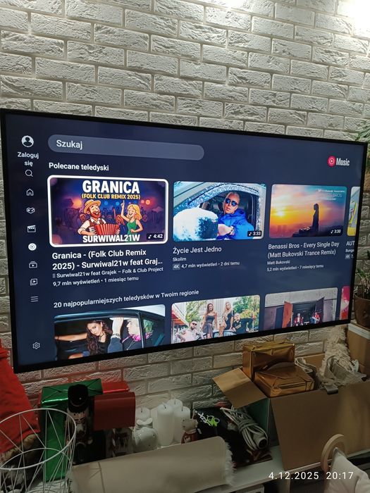 Telewizor 65 cali smart tv YouTube Netflix