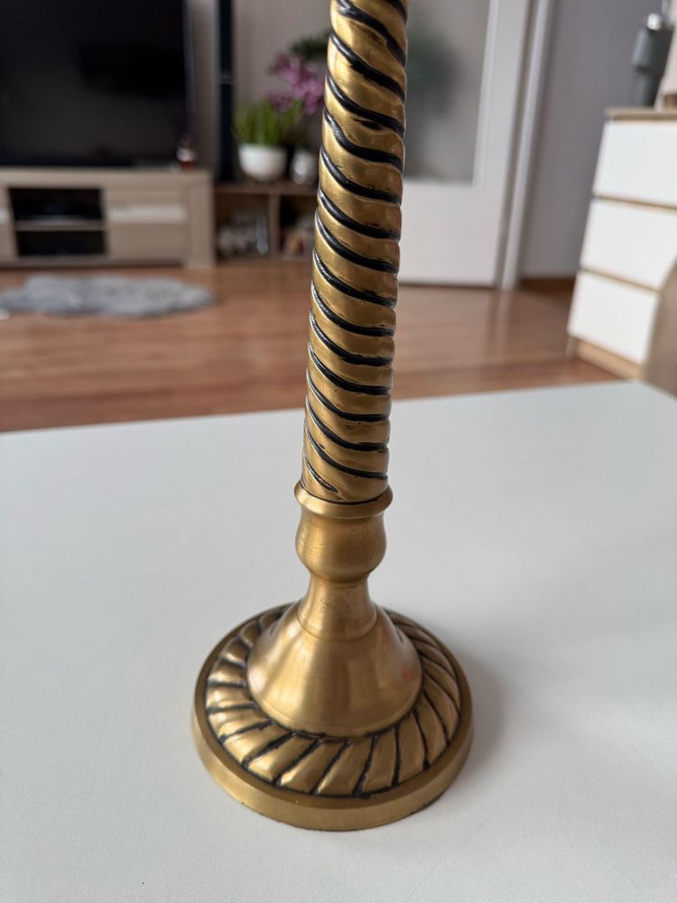 Świecznik mosiężny Vintage