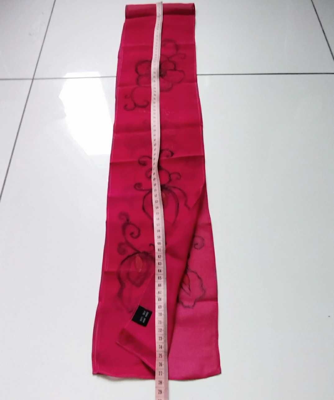 Szalik malowany ręcznie wzór 100% Jedwab Silk Soie Seide