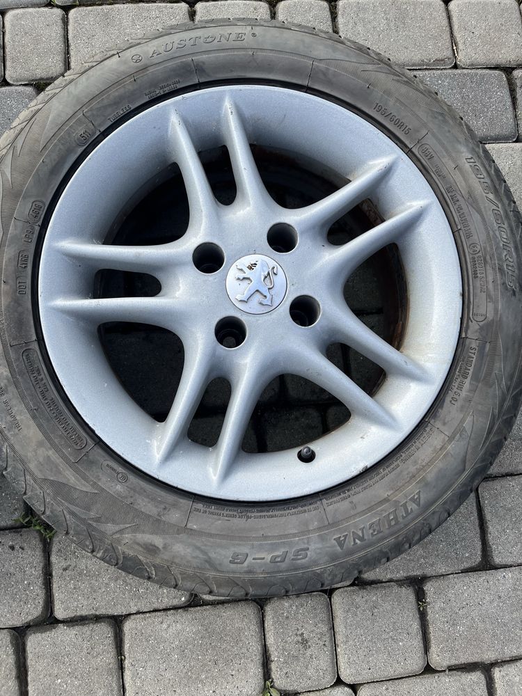 Alufelgi 4x108 15 cali Peugeot Partner 206, 301, 406 opony 195/60/15