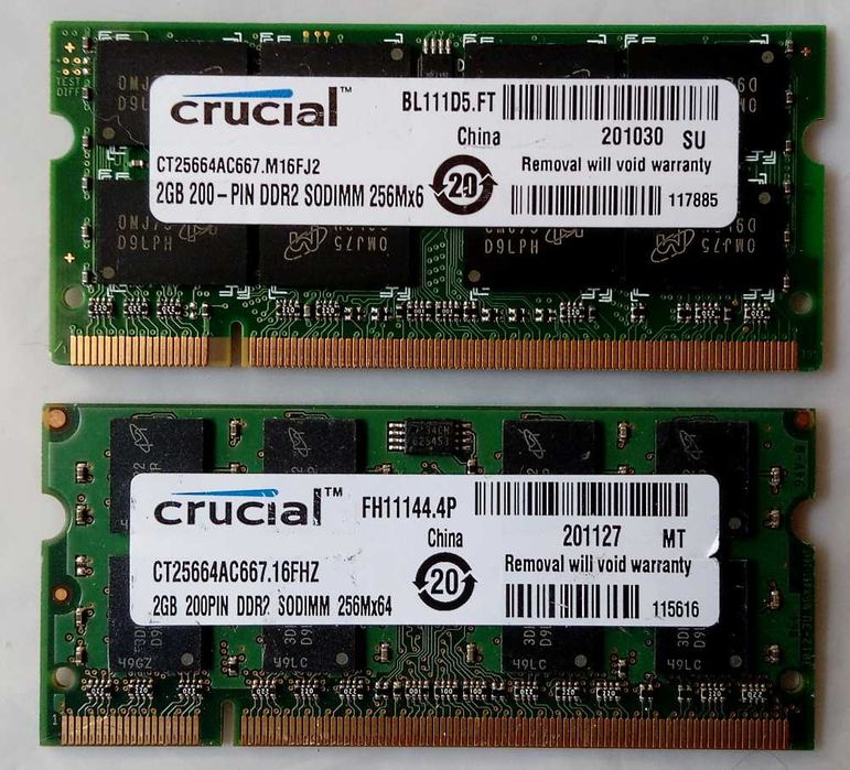 2 + 2 Gb РС2-5300s SO-Dimm