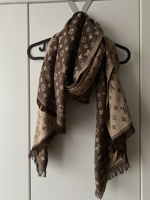 Louis Vuitton szalik szal brazowy karmel