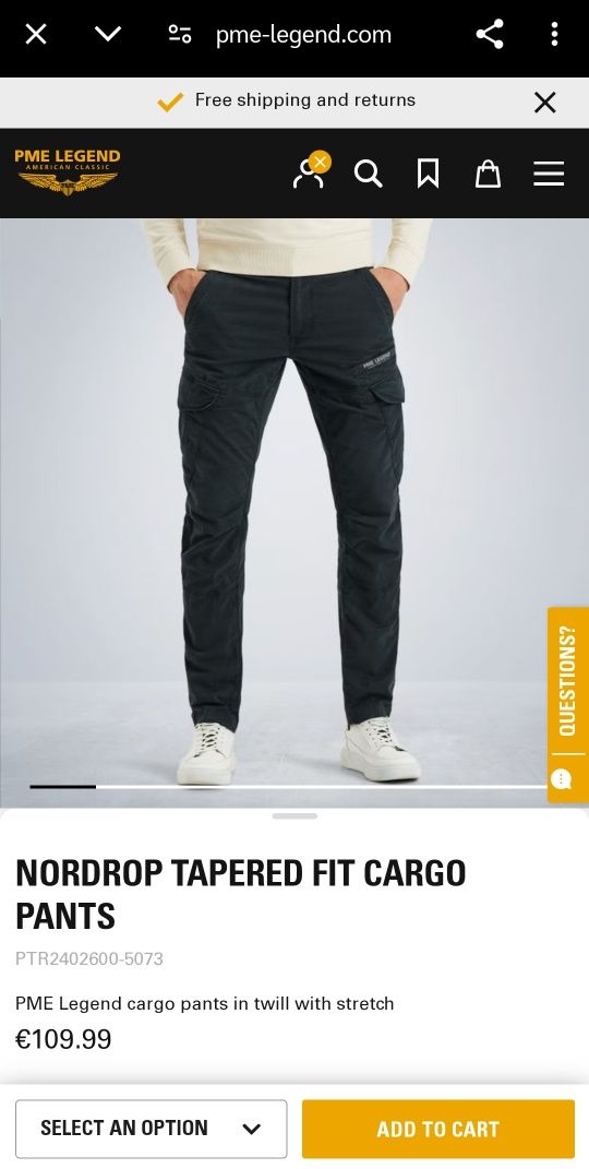 Оригинальные штаны карго PME Legend торг