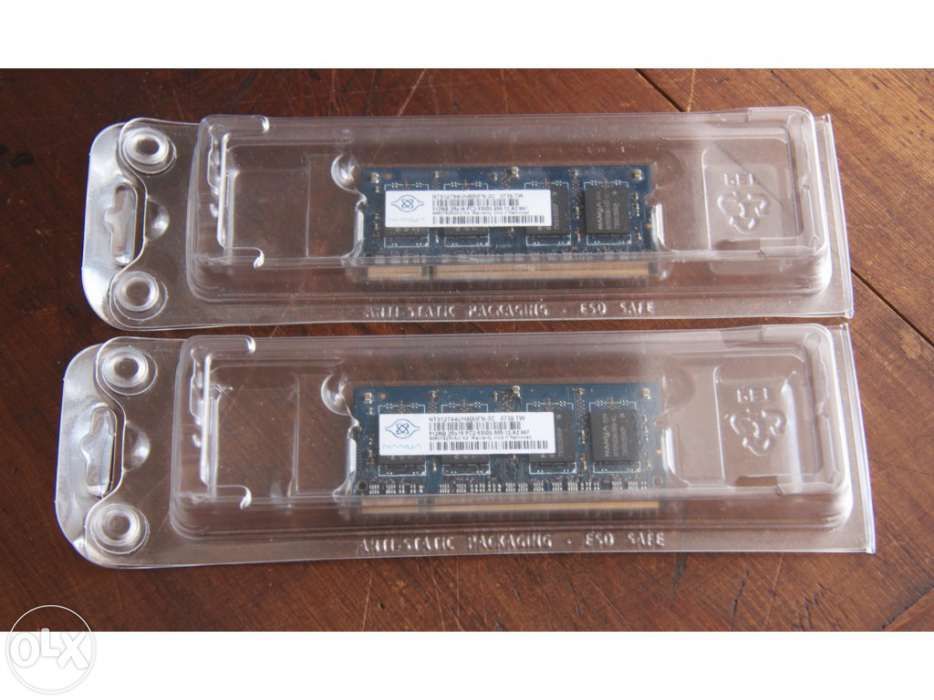 Memória ram 1 gb (512mbx2) pc2-5300