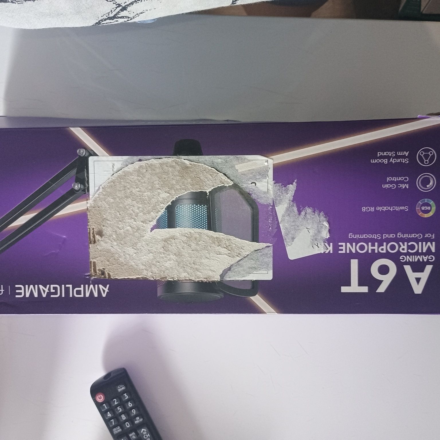 Mikrofon Pojemnościowy Studyjny Fifine A6T Ampligame USB RGB Gamingowy