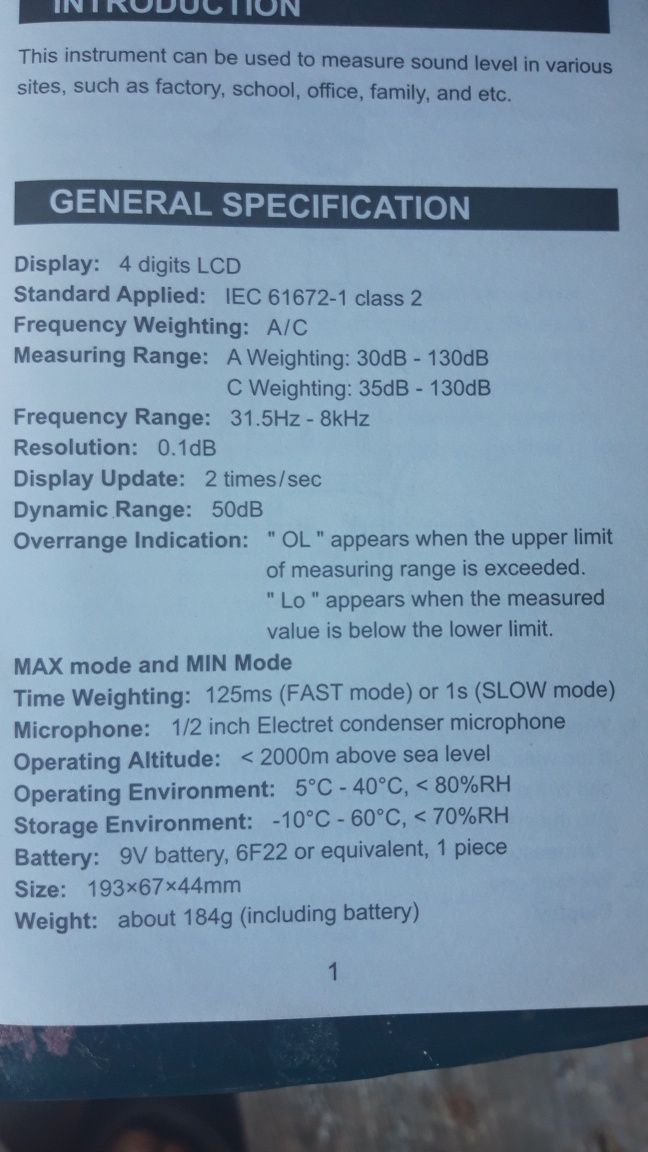 Шумомер sound level meter em2242