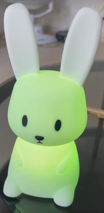 Lampka silikonowa, nocna w kształcie zajączka, RGB,nowa,prezent,święta