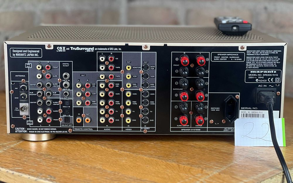 Marantz SR 5300 / 6.1 AV Receiver z pilotem – Dolby/DTS, dużo wejść