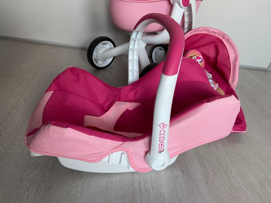 Smoby Wózek Maxi Cosi Quinny 5w1+Baby Born + torba+łóżeczko+akcesoria