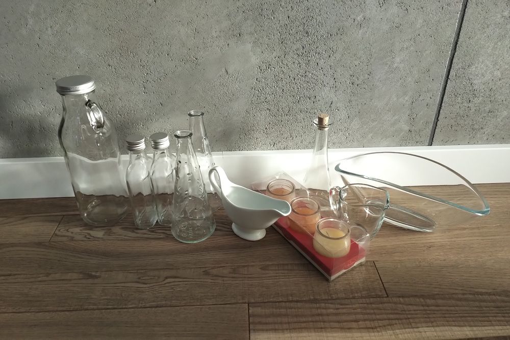 Miska miska sosjerka szkło szklane Ikea komplet szkło świeczki