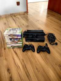 Konsola Xbox 360 2 pady kinect 15 gier