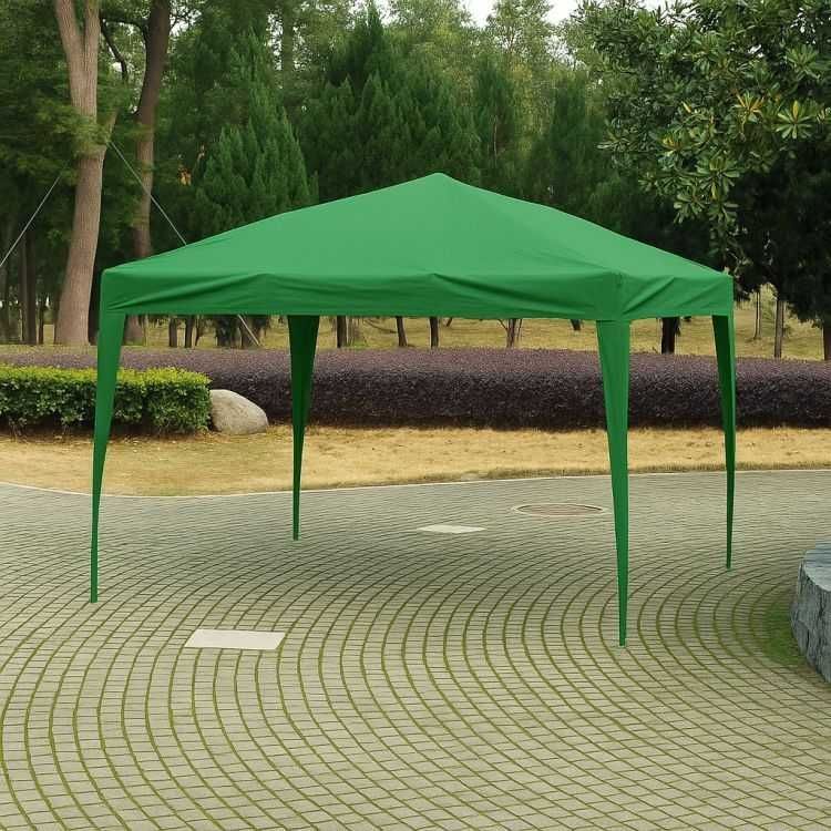 PAWILON Handlowy Ogrodowy lekki 3x3m +4 ścianki Zielony - AUTOMATYCZNY