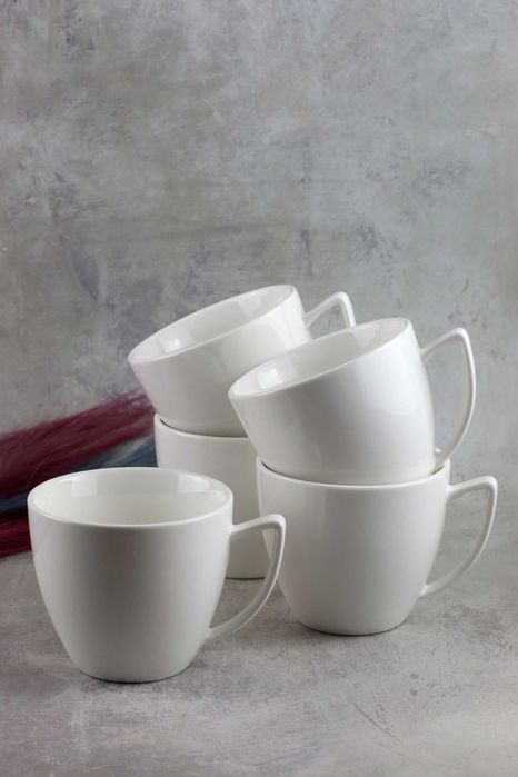 Porcelanowe kubki Monaco Ambition filiżanki porcelana biała