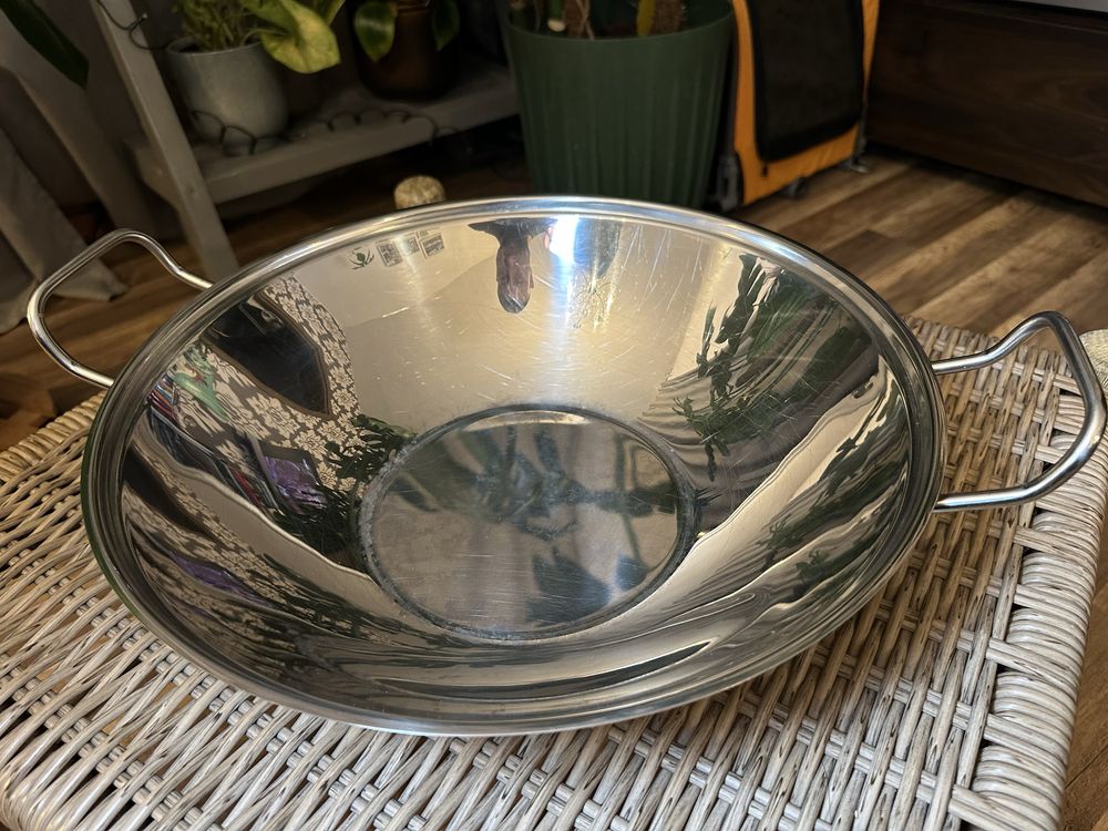 Patelnia profesionalna WMF Wok 36cm z pokrywą 5 L Niemiecki