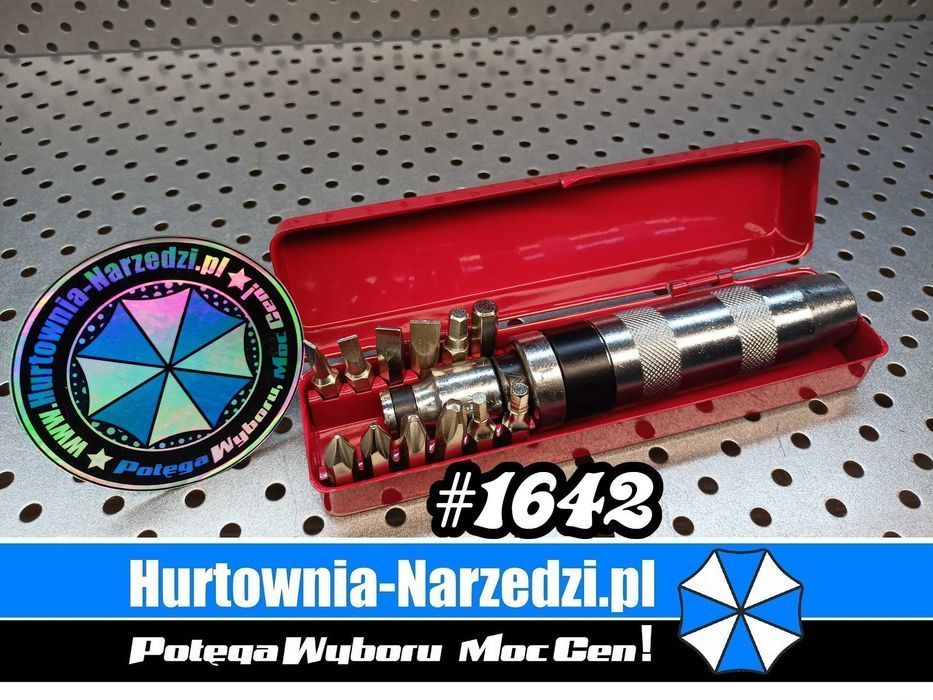 Wkrętak udarowy 1/2" do pobijania z 12 bitami Wkrętak wykrętak udarowy