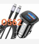 Ładowarka samochodowa i kabel USB typ C - USB typC Syncwire 1,5m O562