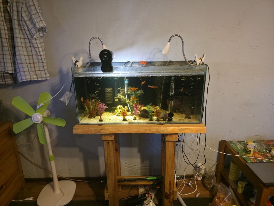 Akwarium 100l wraz z wyposażeniem