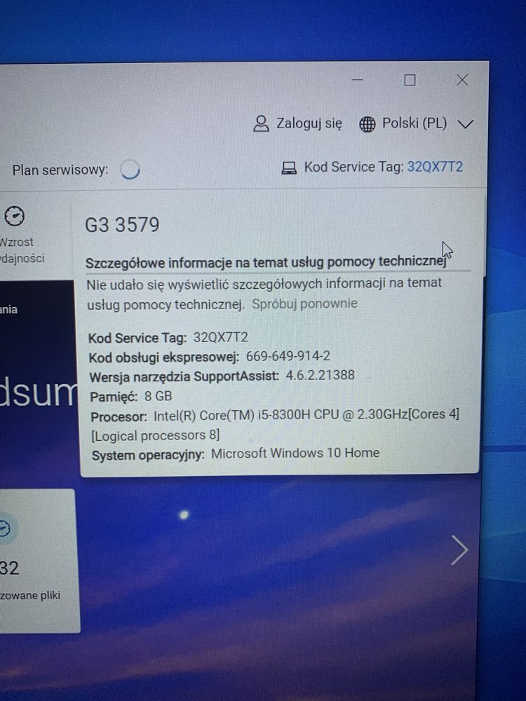Laptop Dell G3 3579
