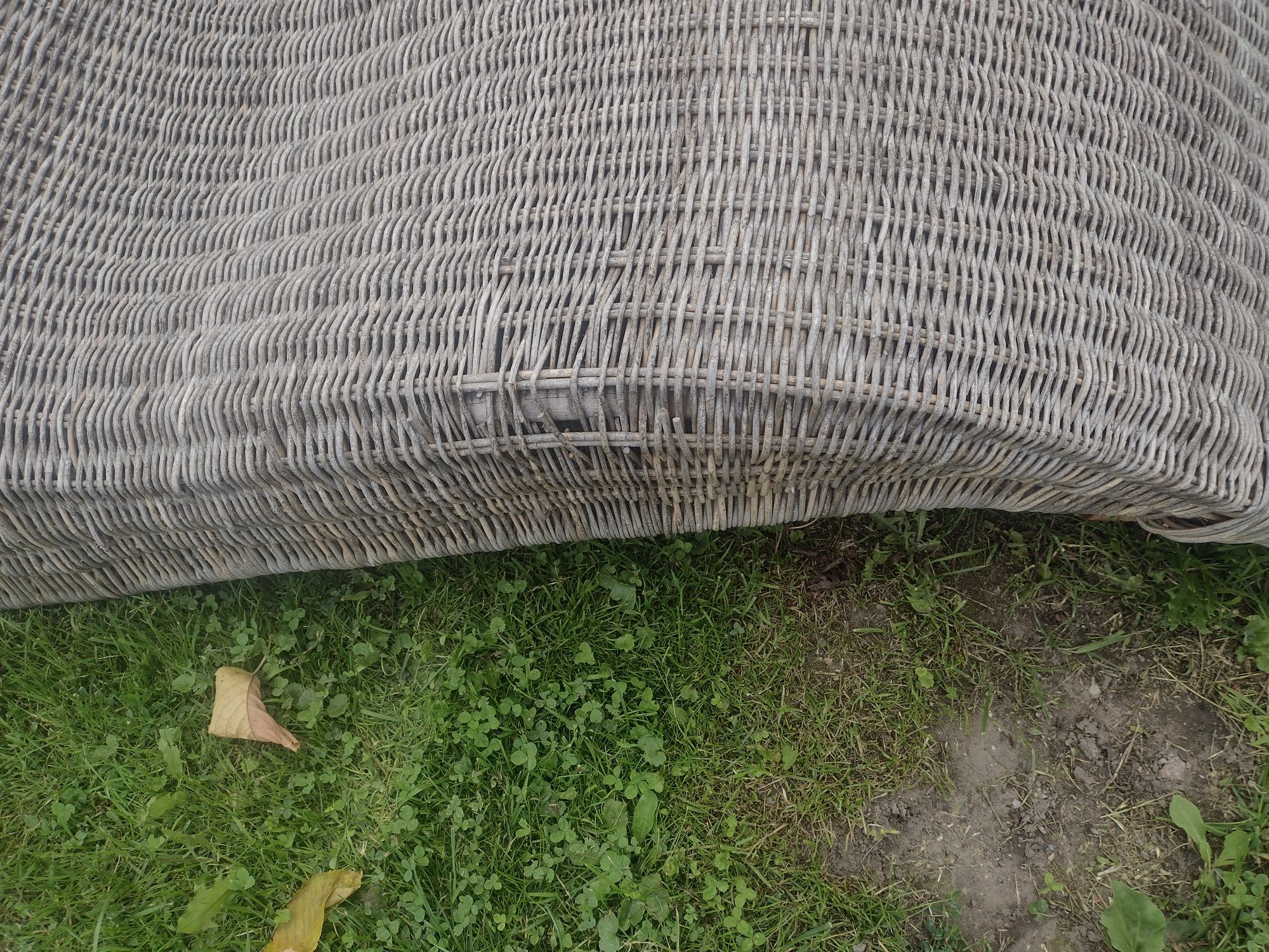 Leżak ogrodowy wiklinowy