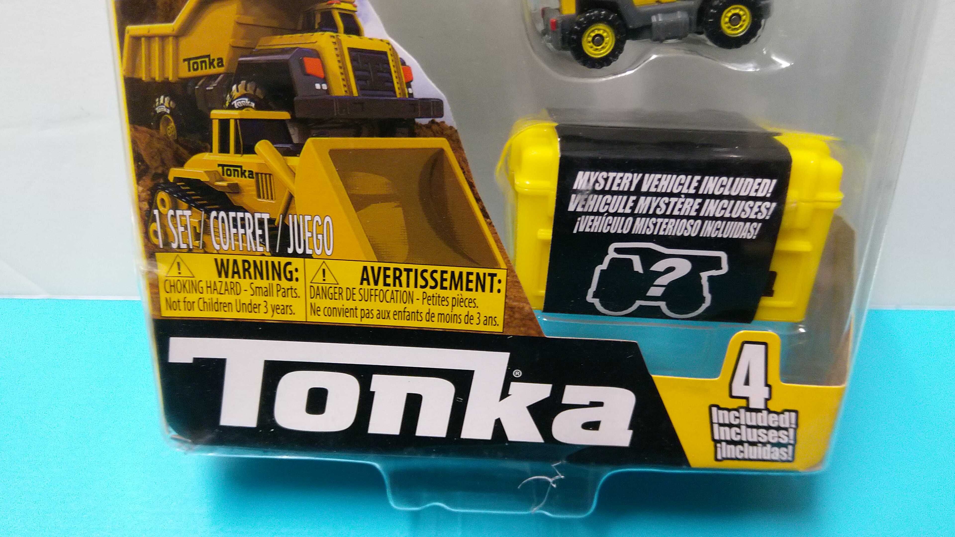 Conjunto de 4 micro miniaturas TONKA: veículos construção/obras
