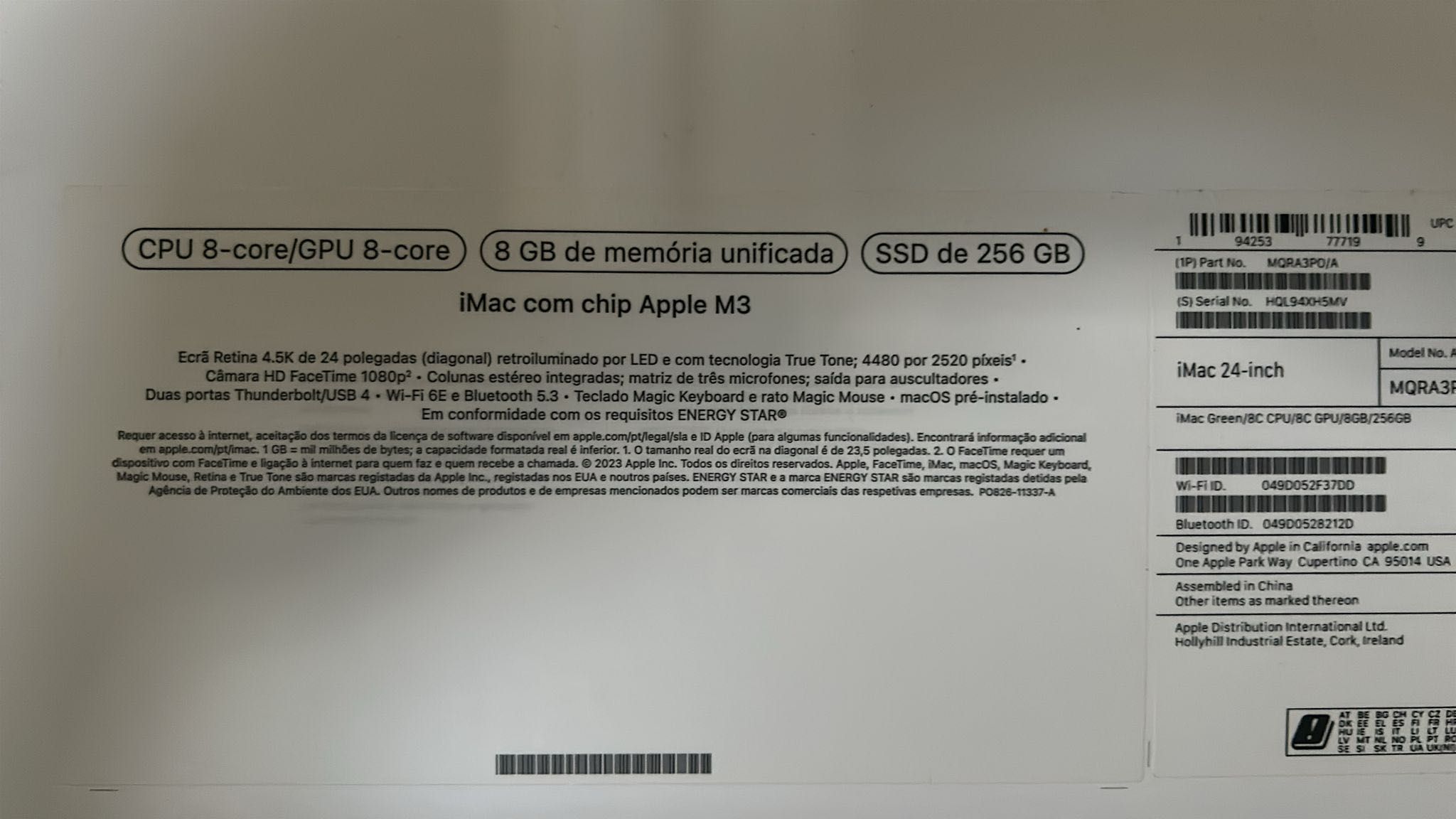 iMac 2024 M3 256gb