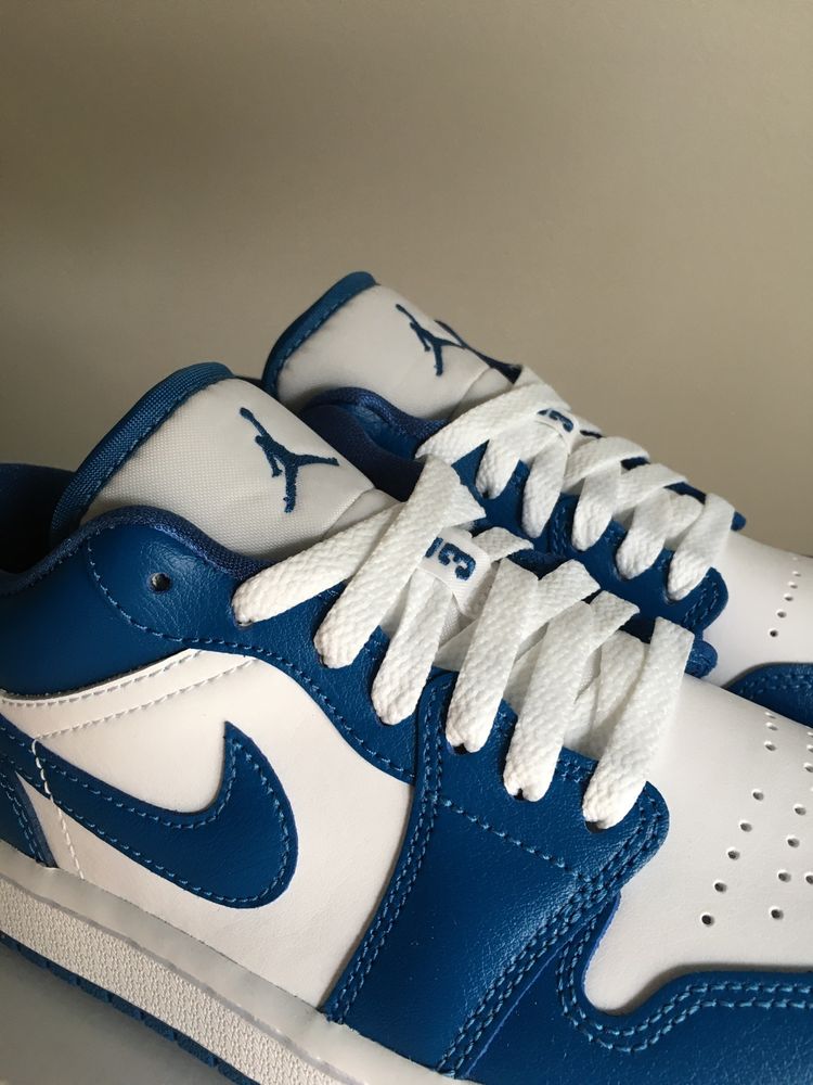 Nike Air Jordan 1 Low Dark Marina Blue Niebieskie Białe