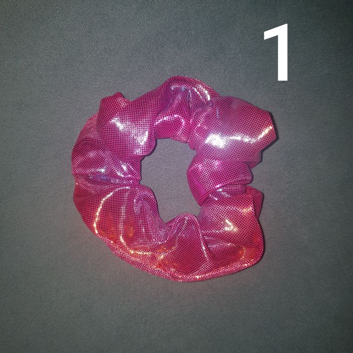 Gumki do włosów scrunchie neonowe