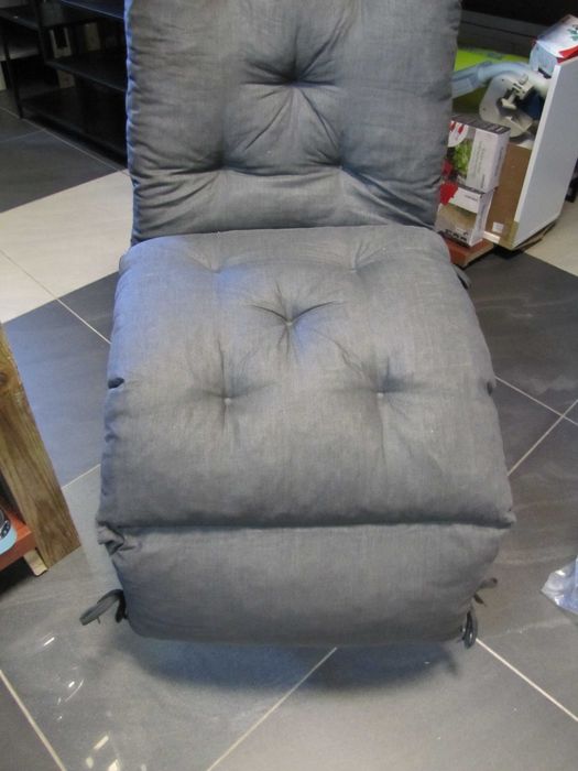 Poduszka nakładka na leżak 195 x 49 cm ciemnoszary