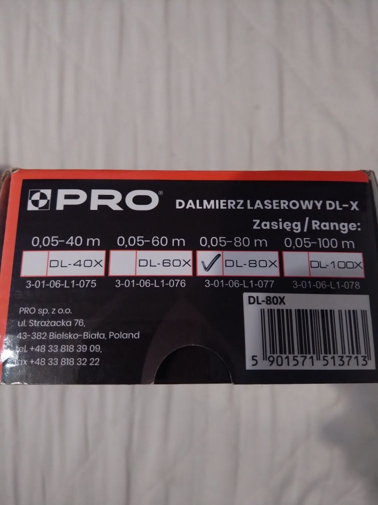 Dalmierz laserowy PRO 80m