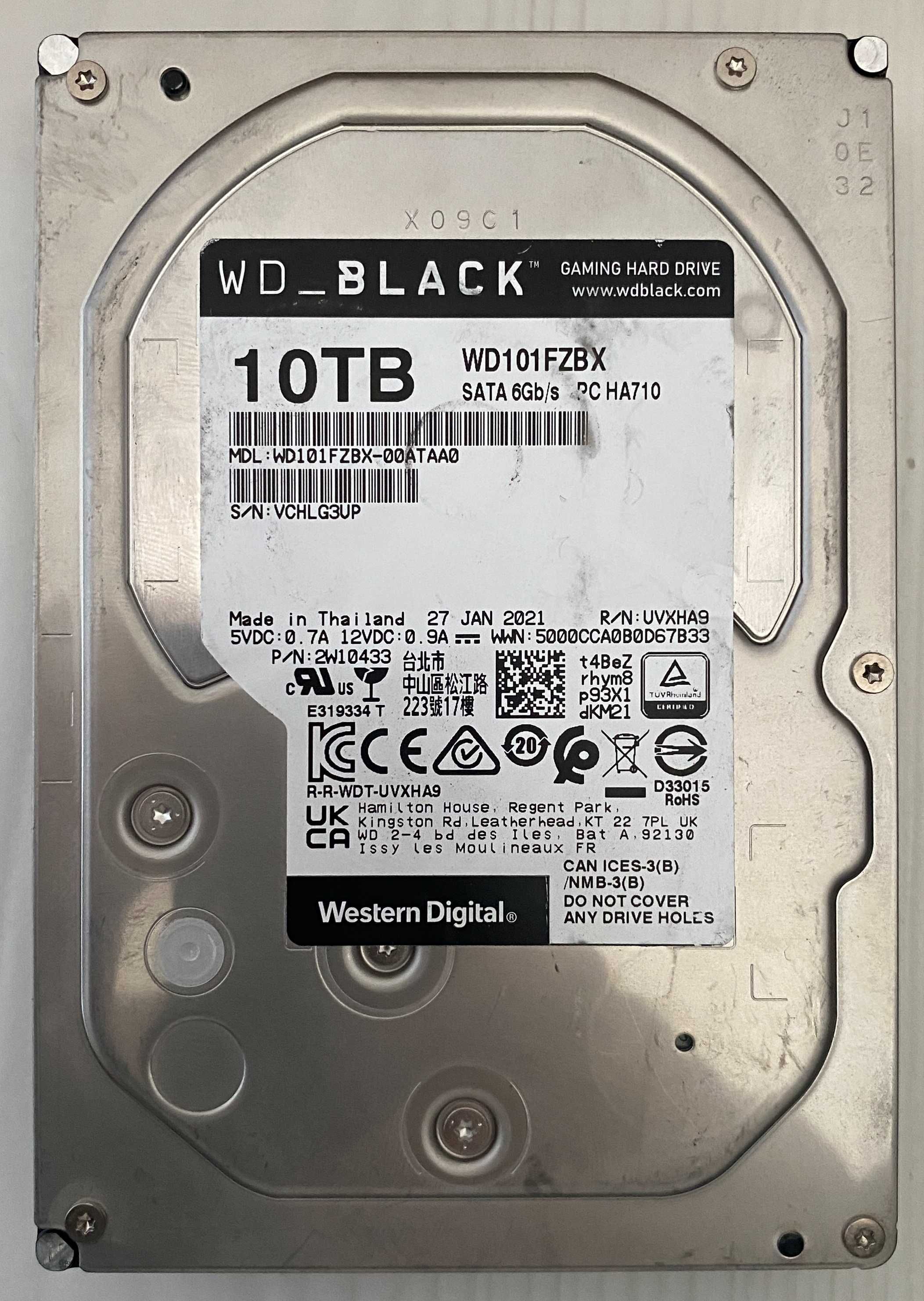 HDD SSD Western Digital WD Purple, Black, Red, Gold
