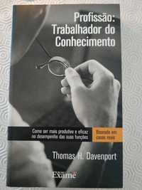 Vendo livro "Profissão:Trabalhador do Conhecimento" Thomas Davenport