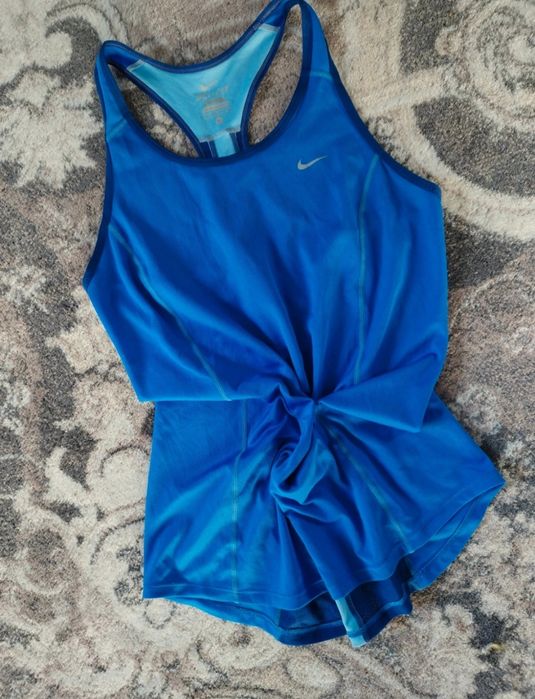 Nike Dri-Fit damska niebieska bokserka koszulka