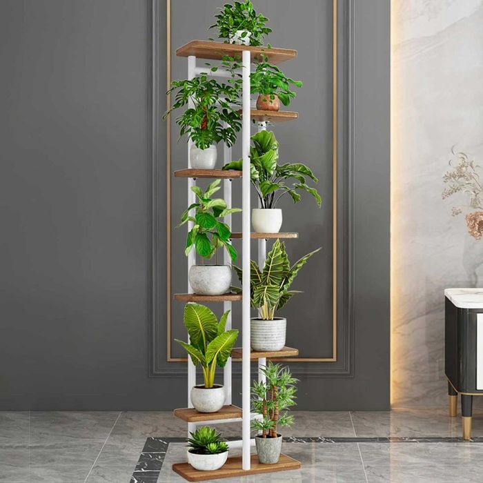 Nowy Kwietnik Metalowy 7-poziomowy Piętrowy Stojak Kwiaty Rośliny