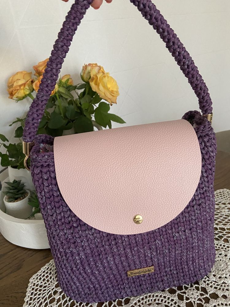 Handmade torebka z przędzy poliestrowej