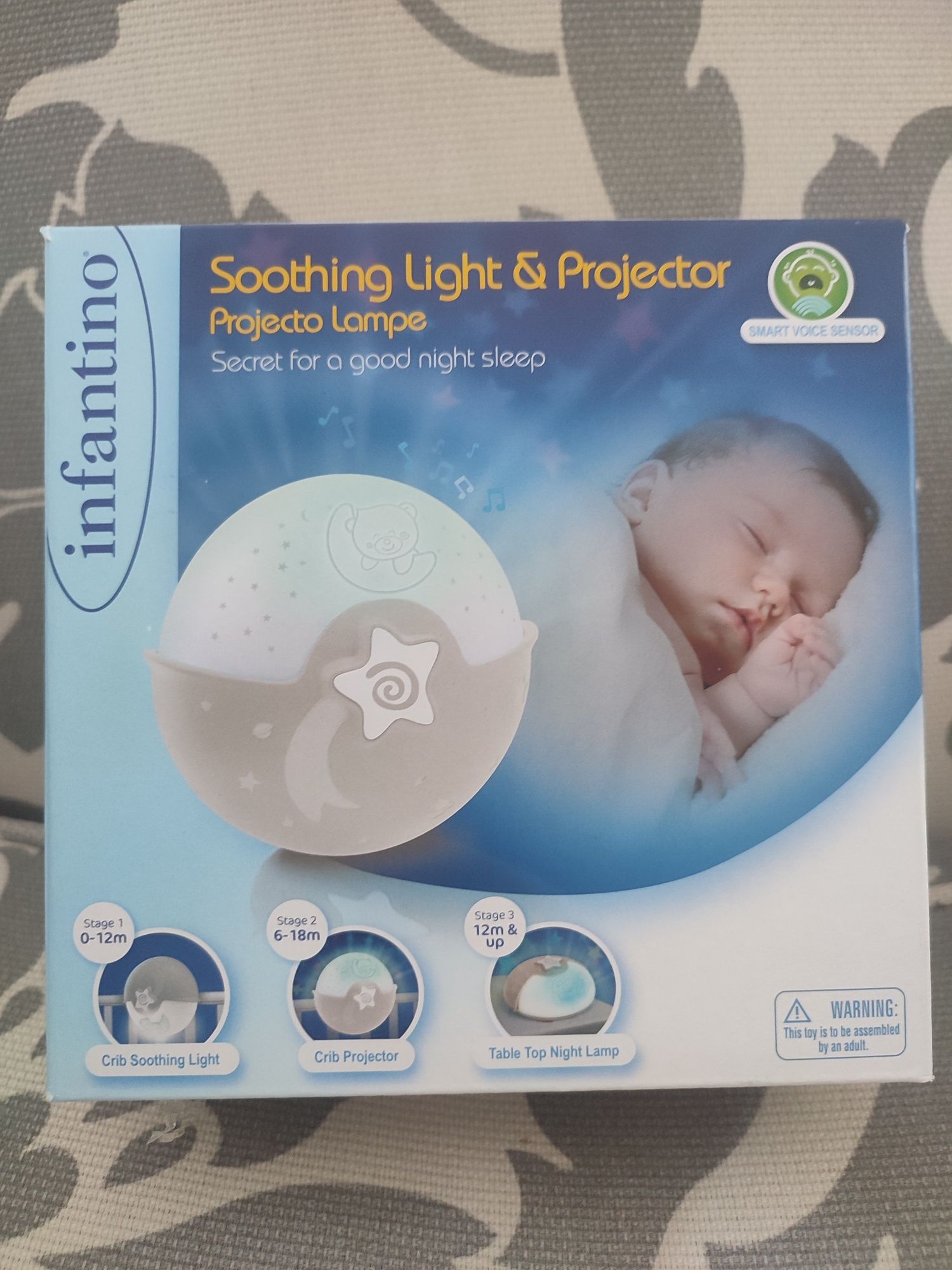 Infantino Kojąca Lampka i Projektor Przypinana do Łóżeczka nowa okazja