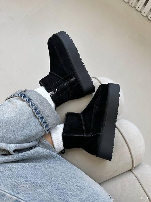 Уги на платформі уги на високій підошві натуральні  2 кольори