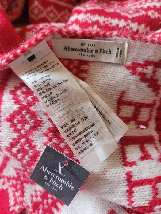 Abercrombie and Fitch oryginalny z USA komplet szal szalik rekawiczki