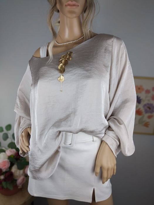 Wiskozowa koszula bluzka oversize jedwabna lejąca 100% wiskoza silk